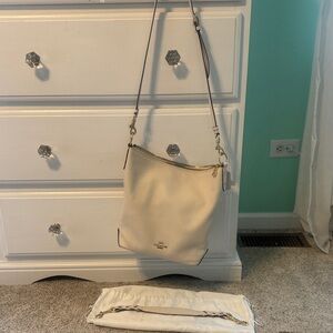 Coach Cream Leather Shoulder Bag